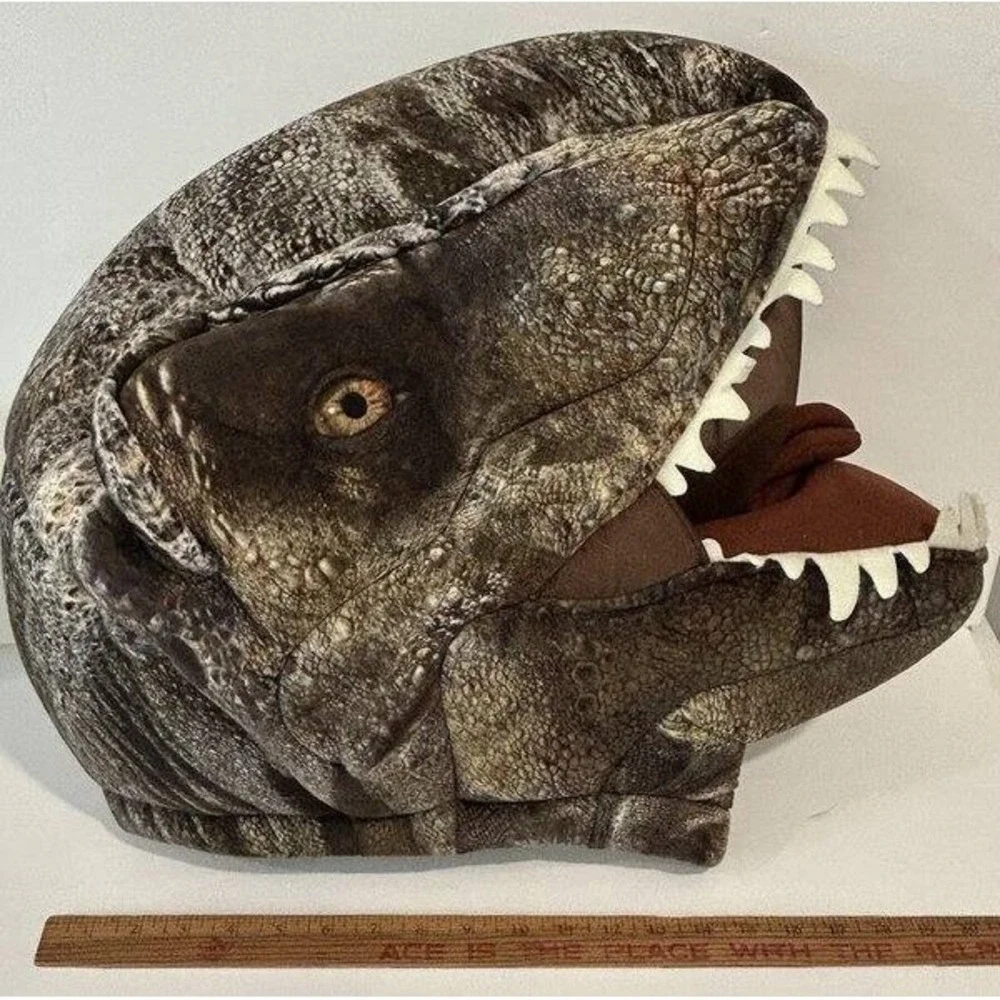 Jurassic World Greeter Foam Head Dinosaur T-Rex Mask Halloween Costume Dan Dee